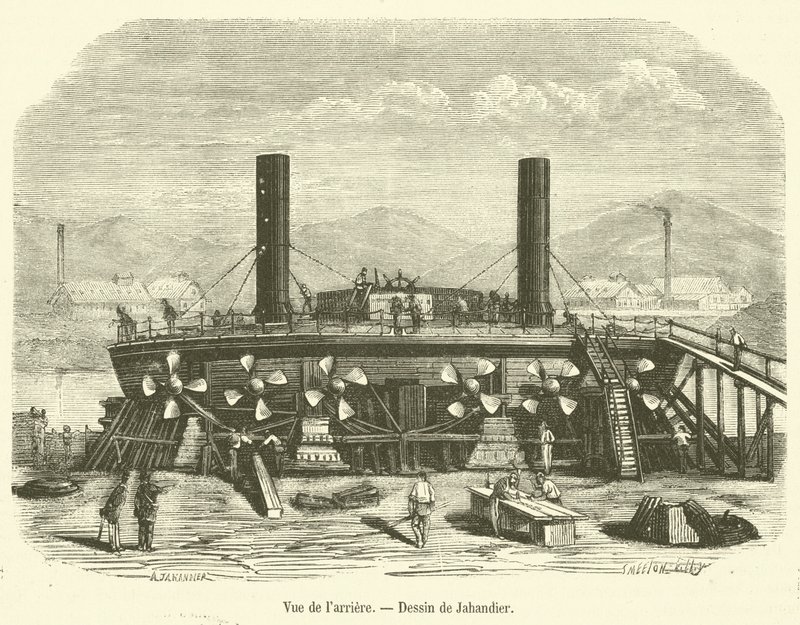 Arkadan görünüş (gravür) by French School