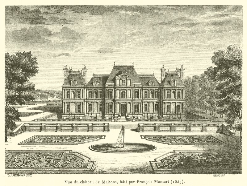 Francois Mansart tarafından inşa edilen Chateau de Maisons