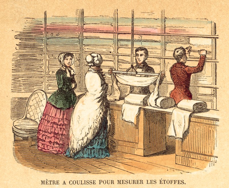 Ağırlıklar ve ölçüler (renkli gravür) by French School