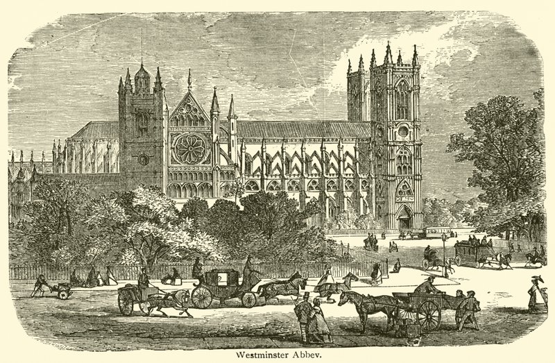 Westminster Manastırı (gravür) by French School