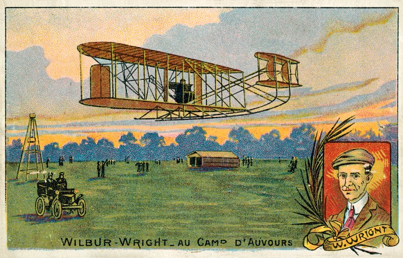 Wilbur Wright, Camp d'Avors, Fransa'da uçuş yaparken by French School