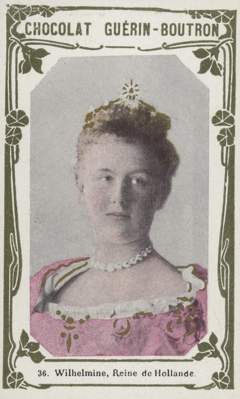Wilhelmine, Reine de Hollande (renkli fotoğraf) by French School