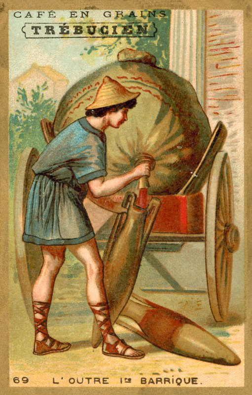Şarap derisi - ilk fıçı (chromolitho) by French School