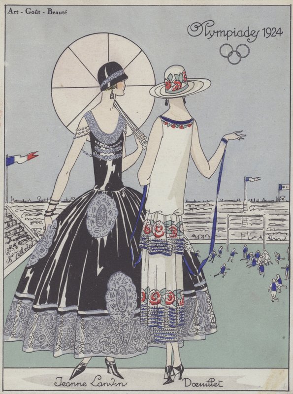 Tasarımcılar Jeanne Lanvin ve Georges Doeuillet tarafından 1924 Olimpiyat Oyunları