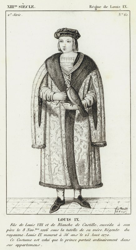 XIII Siecle, Regne de Louis IX, Louis IX (gravür) by French School
