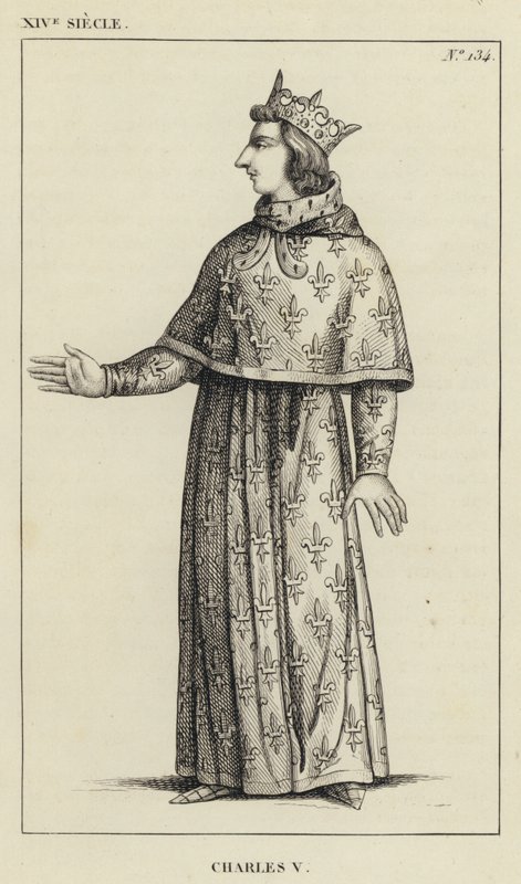 XIV Siecle, Charles V (gravür) by French School
