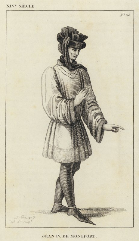 XIV Century, Jean IV de Montfort (gravür) by French School
