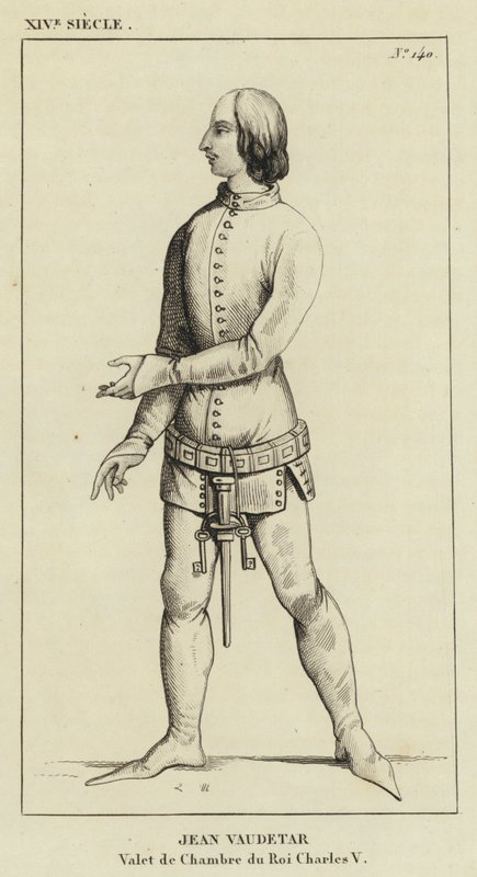 XIV Century, Jean Vaudetar, Kral Charles V Valet de Chambre (gravür) by French School