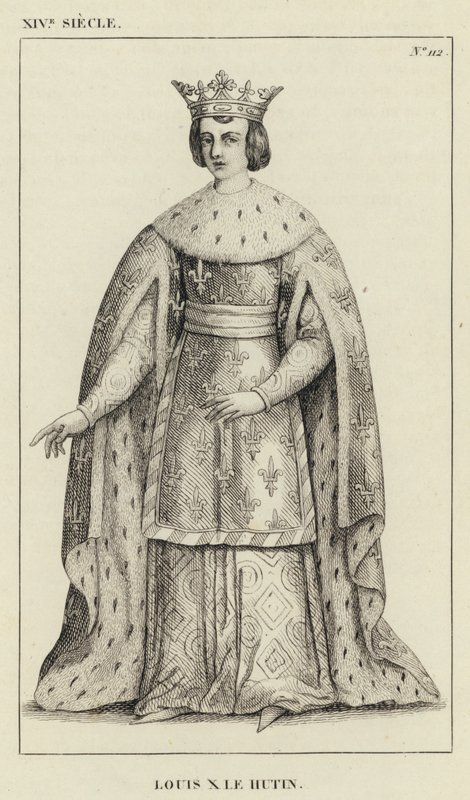 XIV Yüzyıl, Louis X le Hutin (gravür) by French School