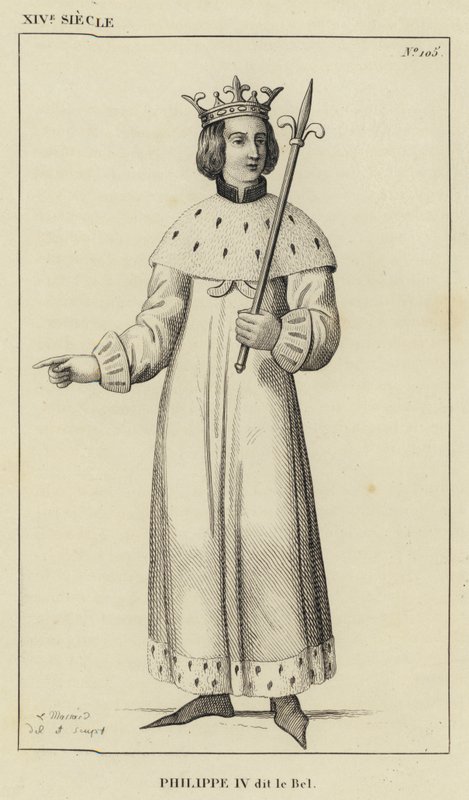 XIV Century, Philippe IV dit le Bel (gravür) by French School