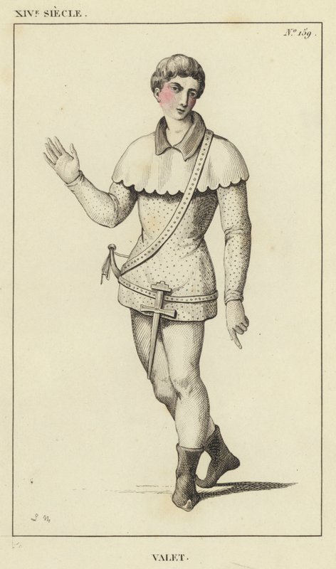 XIV Siecle, Vale (renkli gravür) by French School