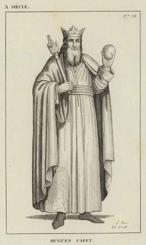 X Siecle, Hugues Capet (gravür) by French School