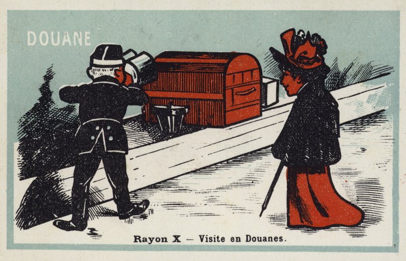 X ışınları - gümrük ziyareti by French School