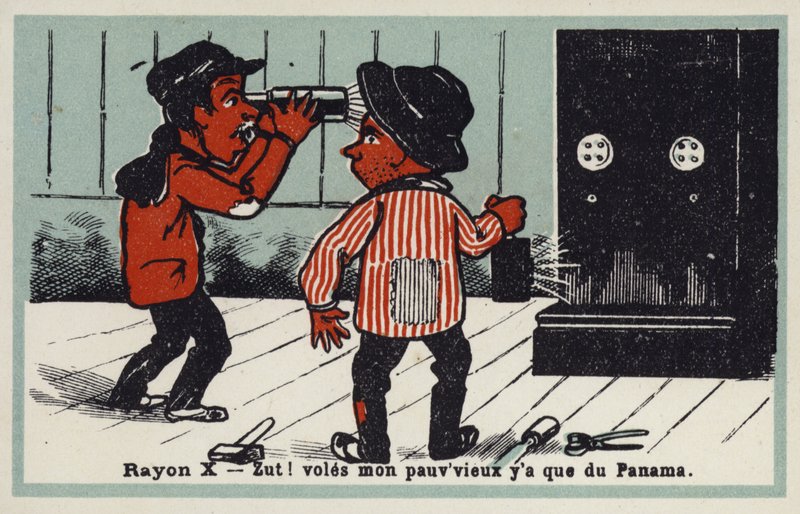 X ışınları - hüsrana uğramış kasa hırsızları by French School