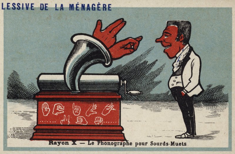 X ışınları - sağır-dilsizler için fonograf by French School
