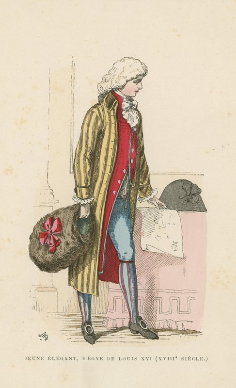 Louis XVI saltanatının genç Fransız züppesi, 18. yüzyıl by French School