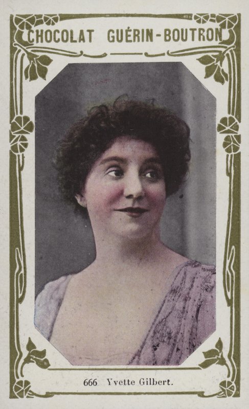 Yvette Gilbert (renkli fotoğraf) by French School