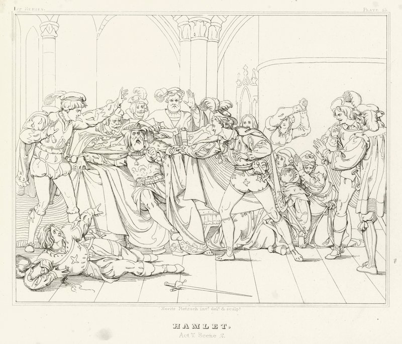 Hamlet, Act V, Sahne 2 (gravür) by Friedrich August Moritz Retzsch