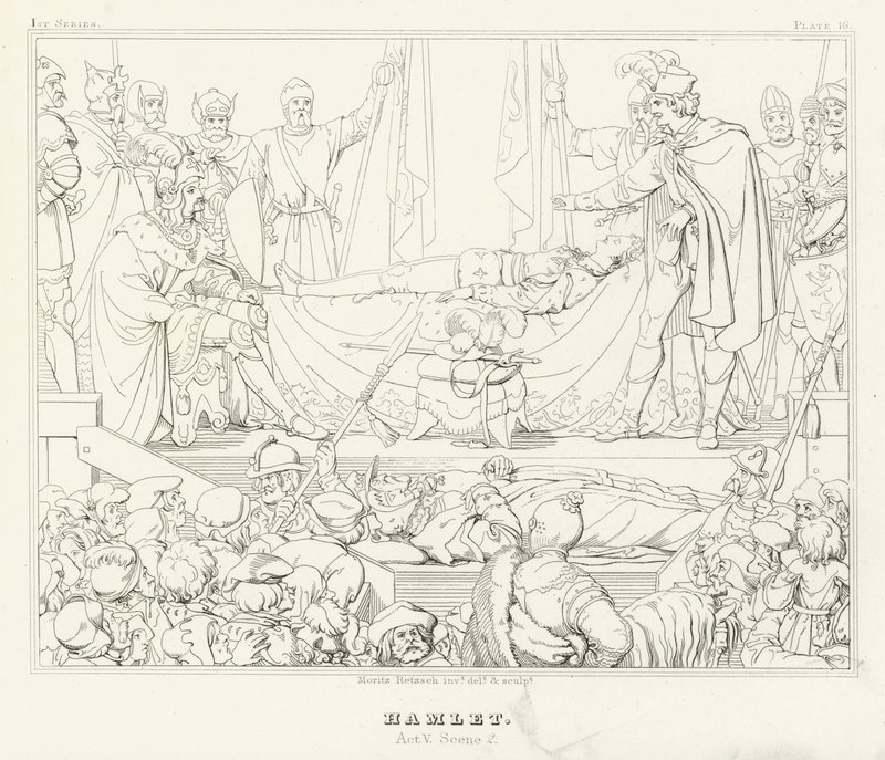 Hamlet, Act V, Sahne 2 (gravür) by Friedrich August Moritz Retzsch