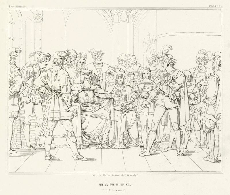 Hamlet, Act V, Sahne 2 (gravür) by Friedrich August Moritz Retzsch