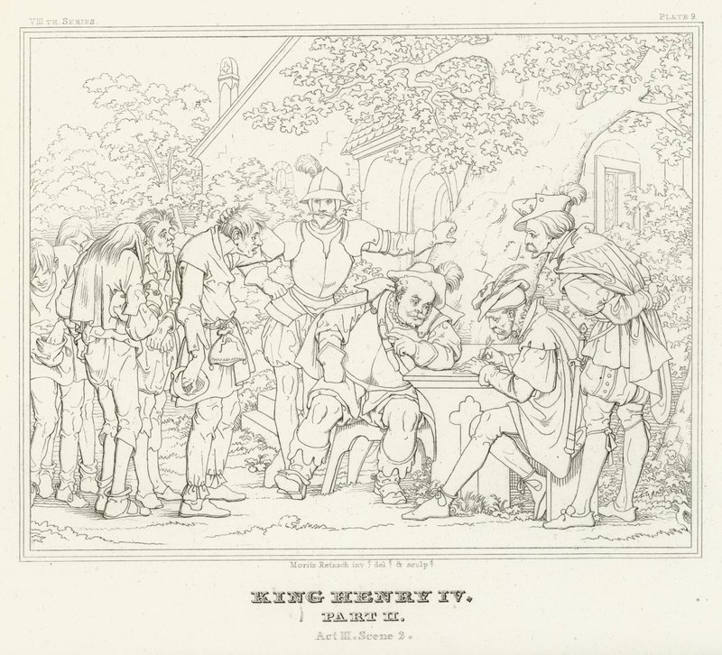 Kral Henry IV, Bölüm II, Perde III, Sahne 2 (gravür) by Friedrich August Moritz Retzsch