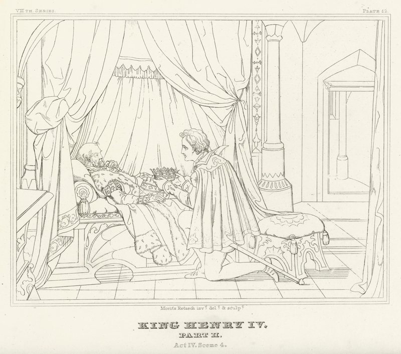 Kral Henry IV, Bölüm II, Perde IV, Sahne 4 (gravür) by Friedrich August Moritz Retzsch