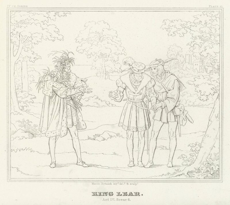Kral Lear, Perde IV, Sahne 6 (gravür) by Friedrich August Moritz Retzsch