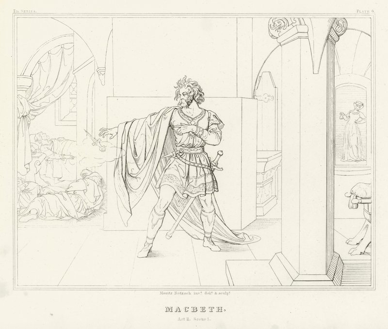 Macbeth, II. Perde, 1. Sahne (gravür) by Friedrich August Moritz Retzsch