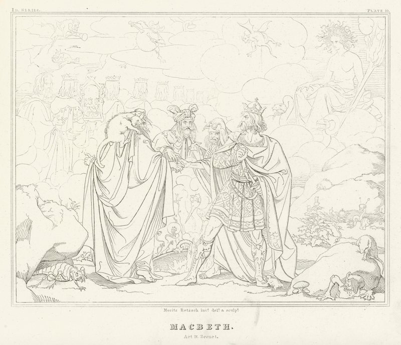 Macbeth, Perde IV, Sahne 1 (gravür) by Friedrich August Moritz Retzsch