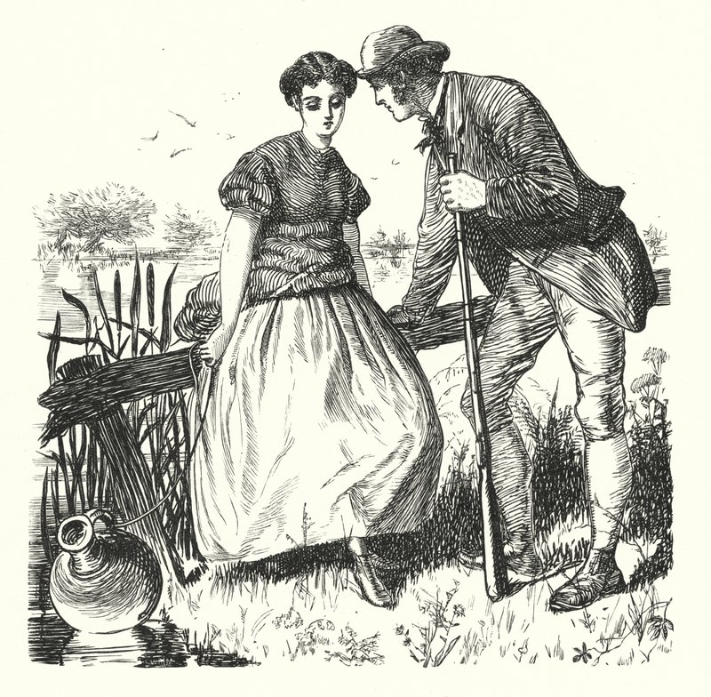 Primrose Zamanı ve Kar Zamanı (gravür) by Fritz Eltze