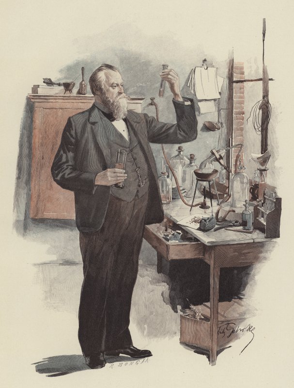 Bir Kimyager olarak Kammersänger Albert Niemann (Bir Kimyager olarak Opera Şarkıcısı Albert Niemann) (renkli taş) by Fritz Gehrke