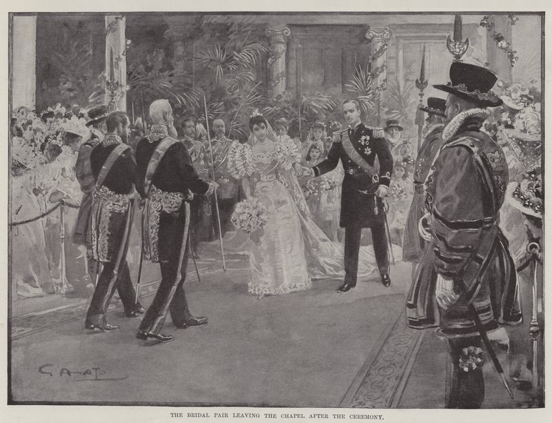 Törenin ardından Şapel'den ayrılan gelin çifti by G.S. Amato