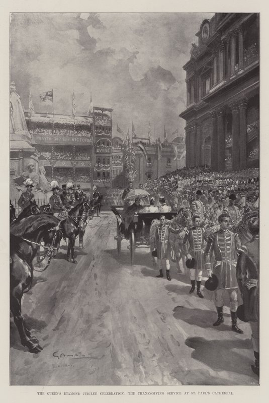 Kraliçe'nin Elmas Jübile Kutlaması, St Paul Katedrali'ndeki Şükran Günü Töreni by G.S. Amato