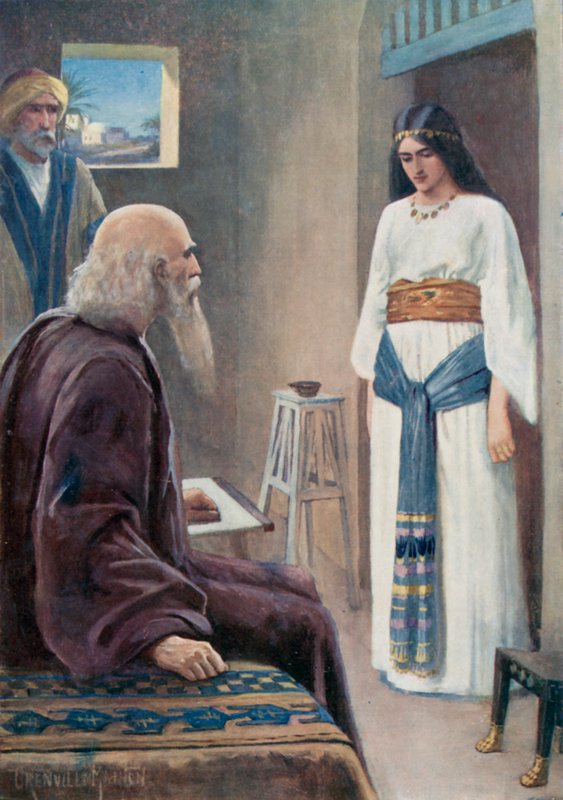 “İşte, tüm bu özenle bizim için dikkatli oldun” 2 Kings IV 13 (renkli taş) by G. Grenville Manton