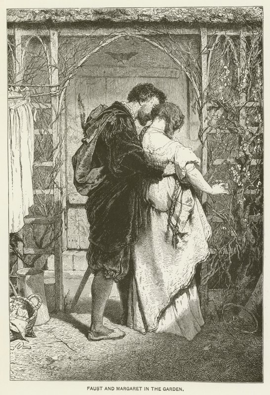 Bahçede Faust ve Margaret by Gabriel Max