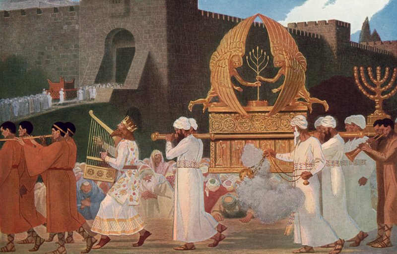 David bringing the Ark of the Covenant into Jerusalem  by Gebhard Fugel