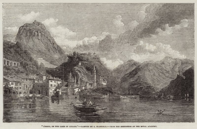 Loggio, Lugano Gölü üzerinde by George Clarkson Stanfield