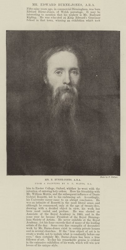 Bay E Burne-Jones, ARA by George Frederick Watts