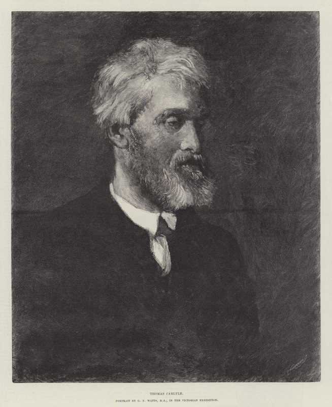 Thomas Carlyle gravürü by George Frederick Watts