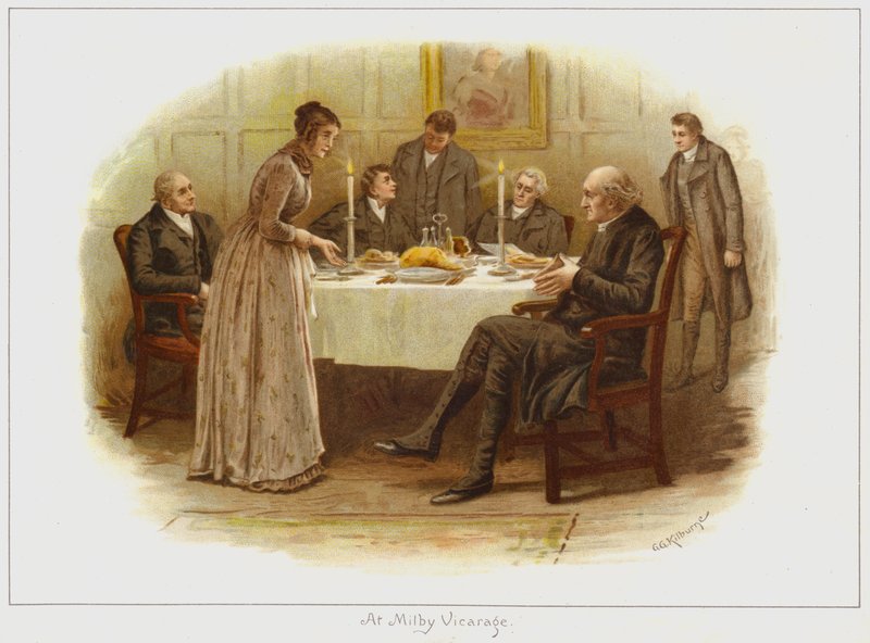 At Milby Vicarage  by George Goodwin Kilburne