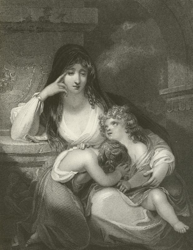 Leydi Pamela Fitzgerald, Lord Edward Fitzgerald ve Çocuklarının Dul eşi by George Romney
