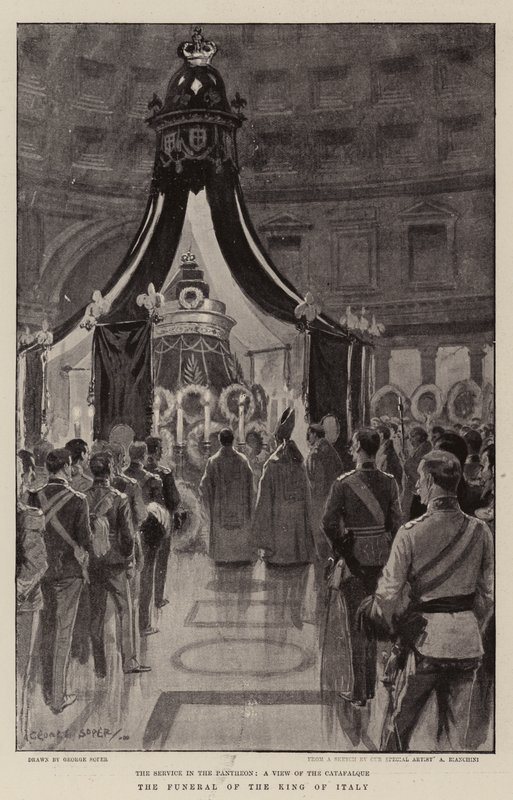 İtalya Kralının Cenazesi by George Soper