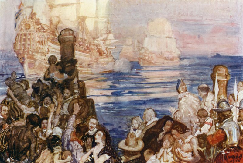 Illustration for Romance of Empire, Australia  by George Washington Lambert