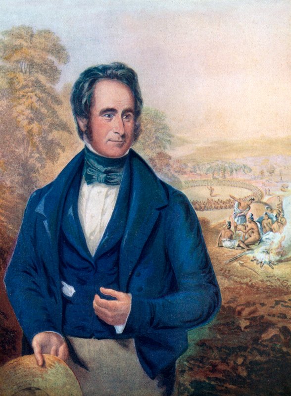 Rev Robert Moffat, Bechuana Havarisi (renkli taş baskı) by George (after) Baxter