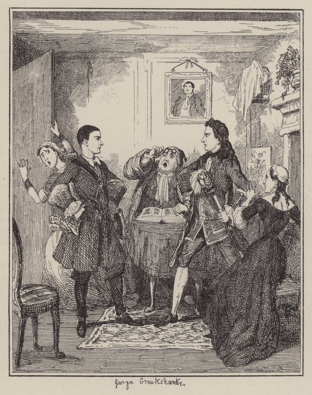 Jack Sheppard için çizim (gravür) by George (after) Cruikshank