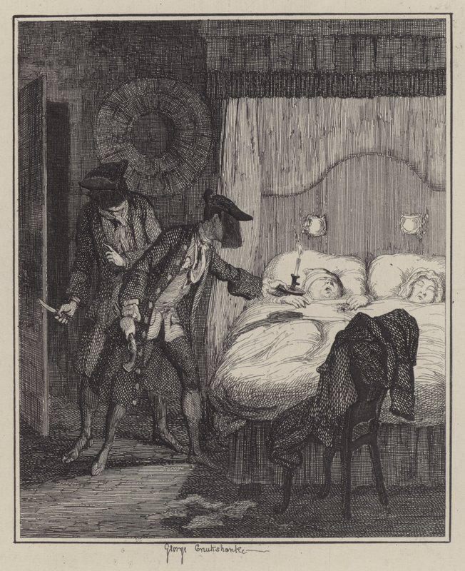 Jack Sheppard için çizim (gravür) by George (after) Cruikshank