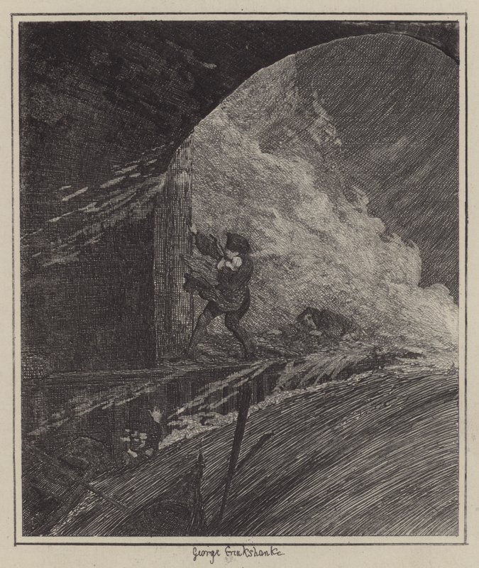 Jack Sheppard için çizim (gravür) by George (after) Cruikshank
