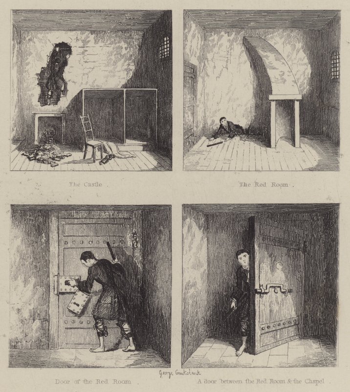 Jack Sheppard için çizim (gravür) by George (after) Cruikshank