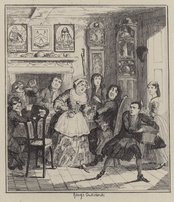 Jack Sheppard için çizim (gravür) by George (after) Cruikshank