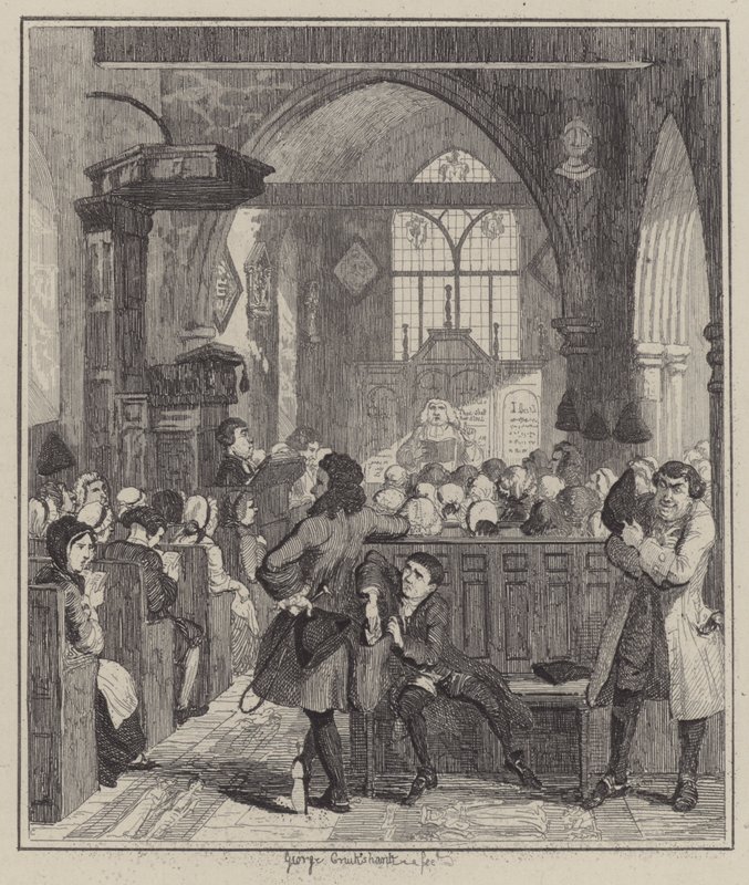Jack Sheppard için çizim (gravür) by George (after) Cruikshank